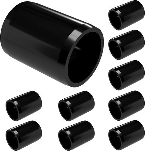 FORMUFIT 1 "وصلة توصيل خارجية من مادة PVC باللون الأسود، مصنوعة في الولايات المتحدة الأمريكية، مقاومة للأشعة فوق البنفسجية، مقاومة للصدمات، قطر المقبس الفعلي 1.315 بوصة (عبوة من 10 قطع) - F001ECO-BK-10 in Kuwait