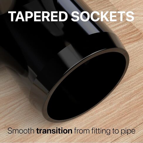 FORMUFIT 1 "وصلة توصيل خارجية من مادة PVC باللون الأسود، مصنوعة في الولايات المتحدة الأمريكية، مقاومة للأشعة فوق البنفسجية، مقاومة للصدمات، قطر المقبس الفعلي 1.315 بوصة (عبوة من 10 قطع) - F001ECO-BK-10 in Kuwait