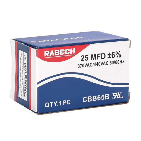 25uF 25MFD CBB65B Run Start Round Capacitor 25 uF MFD 370V or 450V CBB65 A/C Air Conditioner Capacitors 370VAC 440VAC 450VAC ±6% 50/60Hz for AC in Kuwait