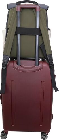 Joan & David Collection Puffer Backpack 18" – Quilted Puffer Wave Laptop Backpack - Fits up to 15" Laptop - Lightweight Workbook - Travel Daypack - TSA-Approved -Olive in Saudi Arabia