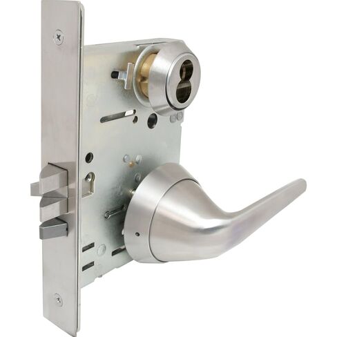 قفل نقر MRX-S-L-07-32D-IC مع حافة رافعة مقاومة للربط، درجة 1، وظيفة غرفة التخزين، نواة أقل من SFIC، فولاذ مقاوم للصدأ ساتان in Saudi Arabia