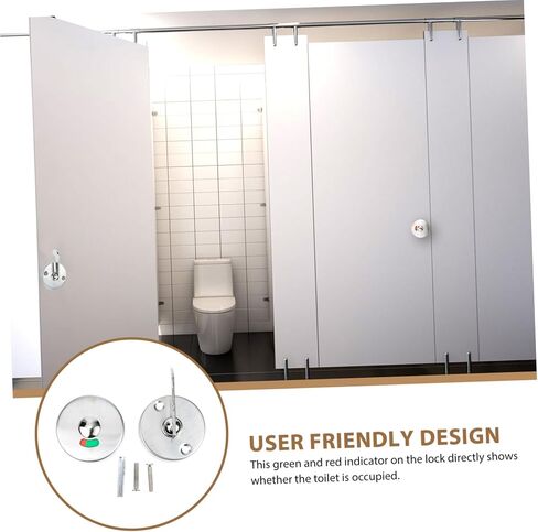 Public Toilet Door Lock Barn Door Handles Stainless Steel Privacy Lock Easy to Install in Saudi Arabia