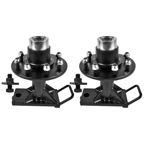 (2-Pack) 9000 lbs Shipping Container Wheels 8-Lug 6.5" Hubs, Heavy-Duty Shipping Container Axle Spindle Kit, Moves 20-40ft Containers in Saudi Arabia