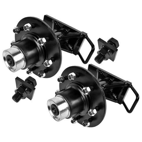 (2-Pack) 9000 lbs Shipping Container Wheels 8-Lug 6.5" Hubs, Heavy-Duty Shipping Container Axle Spindle Kit, Moves 20-40ft Containers in Saudi Arabia
