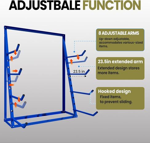 4500LBS 4 Tier Lumber Horizontal Storage Rack Alloy Steel Material, Heavy Duty Free Standing Storage Cantilever Rack, Adjustable Pipe Storage Rack, Wood Lumber Shelf Organizer for Garage Workshop Shed in Saudi Arabia