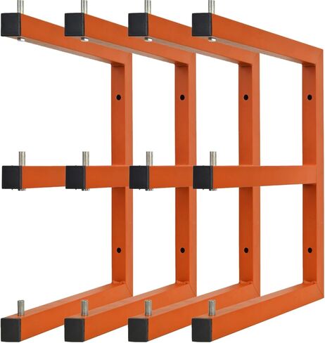 Lumber Storage Metal Rack Wall, Heavy Duty 3-Level Wall-Mounted Wood Rack Organizer for Garage Workshop and Shed (4 Pack) in Kuwait
