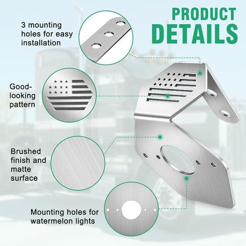 HOCHO قوس ضوء البطيخ، ترقية سميكة 304 الفولاذ المقاوم للصدأ المضادة للكسر البطيخ مرآة بدوره إشارة قوس، حامل قوس الزاوية بدوره إشارة ضوء تركيب لوحة-2 جهاز كمبيوتر شخصى in Kuwait