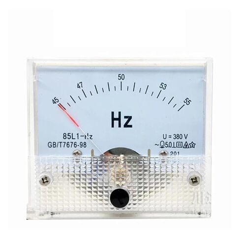 1 قطعة 85L1-HZ مؤشر مربع نوع التيار المتناوب 100/220 فولت/380 فولت التناظرية لوحة تردد متر فاحص مقياس هيرتز مؤشر 45-55 هرتز 65x65 مللي متر (220 فولت) in Kuwait