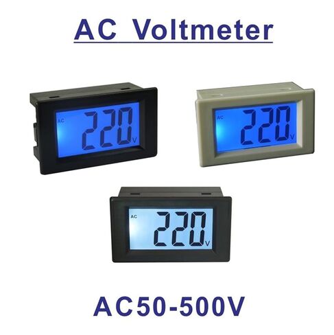 1 قطعة YB4835D التيار المتناوب 50-500 فولت الفولتميتر AC الفولتميتر الرقمي 220 فولت 380 فولت مقياس الجهد الرقمي فاحص D85 الجهد متر فولت متر 2-سلك (غطاء أسود-أزرق) in Kuwait
