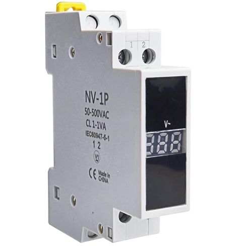 1 قطعة Din السكك الحديدية الجهد متر التيار المتناوب 80-500 فولت واحدة ثلاث مراحل وحدات الفولتميتر مؤشر LED شاشة ديجيتال كاشف NV-1P NV-3P(NV-3P) in Kuwait