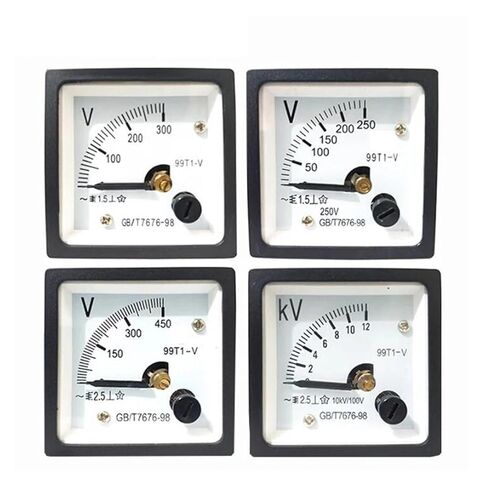 1 قطعة 99T1-V مؤشر 48*48 ملم التيار المتناوب الفولتميتر 250 فولت 300 فولت 450 فولت 500 فولت 48x48 مللي متر التناظرية فولت متر (50 فولت) in Kuwait