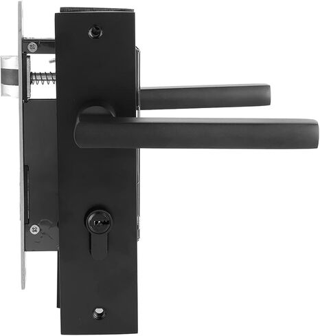 Fafeicy Bedroom Door Lock Home Security Handle Lock with Keys Screw Black in Saudi Arabia