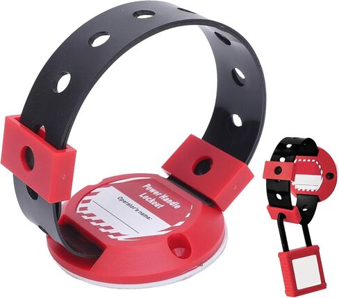 ABS Electrical Panel Handle Lock with Industrial Adhesive, Strap and Two Clips, for 8 to 16mm Handle, withstands wear, Erosion, Temperature Variations in Saudi Arabia