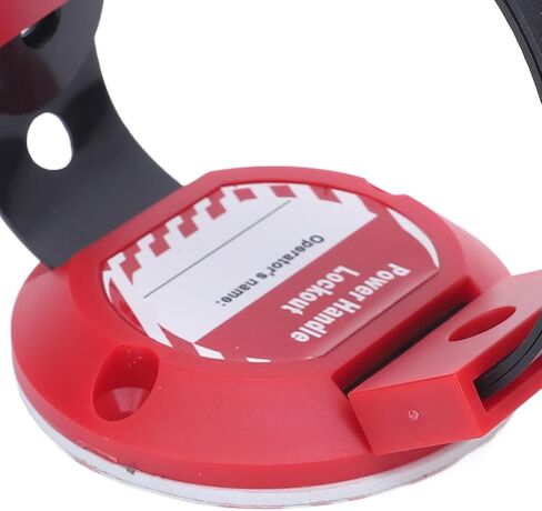 ABS Electrical Panel Handle Lock with Industrial Adhesive, Strap and Two Clips, for 8 to 16mm Handle, withstands wear, Erosion, Temperature Variations in Saudi Arabia