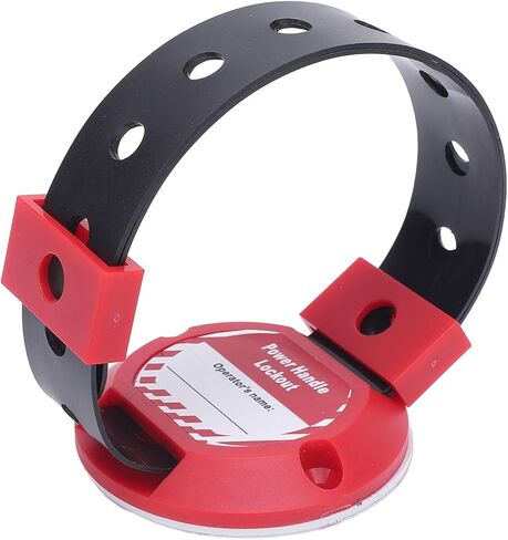 ABS Electrical Panel Handle Lock with Industrial Adhesive, Strap and Two Clips, for 8 to 16mm Handle, withstands wear, Erosion, Temperature Variations in Saudi Arabia