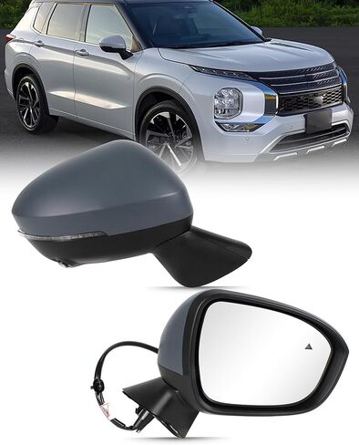 مرآة باب جانبية للسائق الأيسر تناسب 2022 2023 2024 Mitsubishi Outlander /2023 2024 PHEV، 9+1 دبابيس ضبط الطاقة قابلة للطي، مع نقطة عمياء، حرارة، إشارة انعطاف، كاميرا 360 درجة، برايمر، 7632F109 in Kuwait