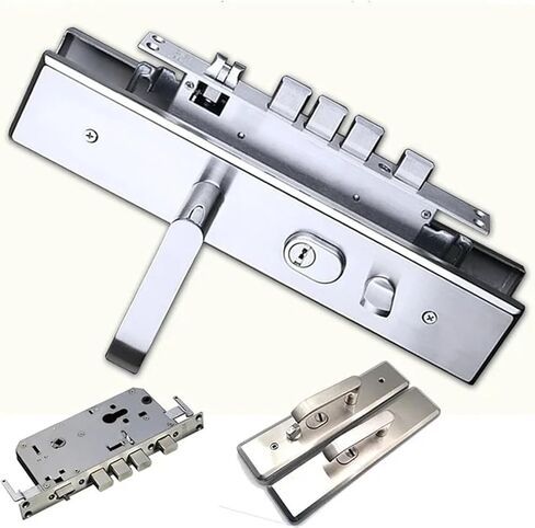 Stainless Steel Security Door Lock Panel Handle and Body,Silent Tongue,Lock Parts/Accessories 1Pcs(24x240 Body) in Saudi Arabia
