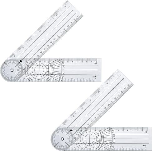 2 Pcs Plastic Goniometer Quick Protractor Clear Angle Finder Ruler with 7 Inch Arm Angle Measurement Tool for School Office Measuring Drawing Woodworking Designers Architects Students Work in Saudi Arabia