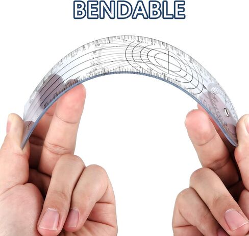 2 Pcs Plastic Goniometer Quick Protractor Clear Angle Finder Ruler with 7 Inch Arm Angle Measurement Tool for School Office Measuring Drawing Woodworking Designers Architects Students Work in Saudi Arabia