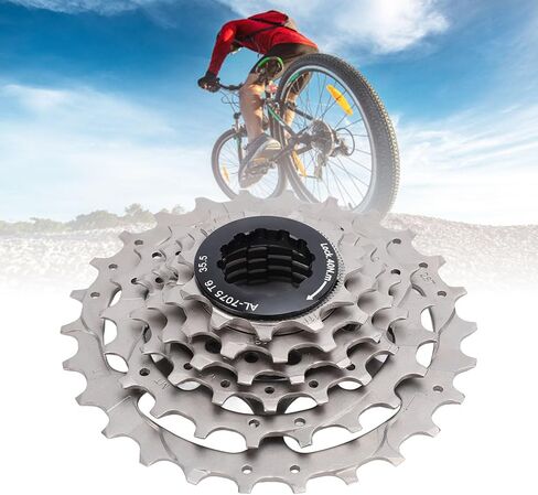 Bicycle Cassette, Low Noise Smooth Rotation 6 Speed Sprocket Stainless Steel Aluminum Alloy for Road Mountain Cyclists and Enthusiasts in Saudi Arabia
