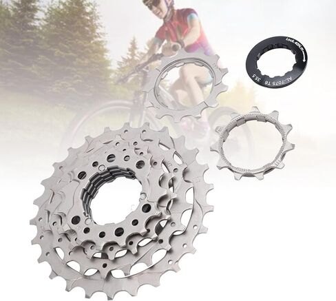 Bicycle Cassette, Low Noise Smooth Rotation 6 Speed Sprocket Stainless Steel Aluminum Alloy for Road Mountain Cyclists and Enthusiasts in Saudi Arabia