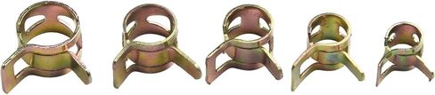 75PCS Galvanized Spring Steel Hose Clamps Set for Fuel, Oil & Water Lines – 5 Sizes (6mm–10mm) – Motorcycle & Automotive Repair Hardware in Saudi Arabia