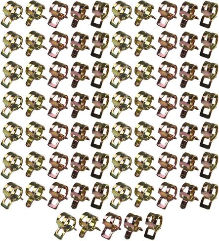75PCS Galvanized Spring Steel Hose Clamps Set for Fuel, Oil & Water Lines – 5 Sizes (6mm–10mm) – Motorcycle & Automotive Repair Hardware in Saudi Arabia