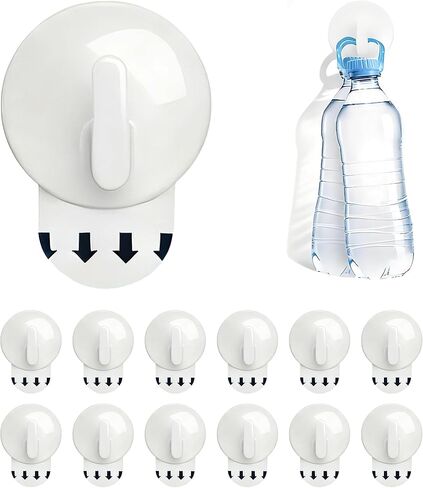 خطافات جدارية لاصقة قابلة للإزالة، تعليق شديد التحمل خالٍ من التلف يحمل ما يصل إلى 2.2 رطل، 12 عبوة مع شرائط، لا توجد شماعات حفر للصور، إكليل عيد الميلاد، الجوارب، المفاتيح، القبعات، الأضواء وديكور المنزل in Kuwait