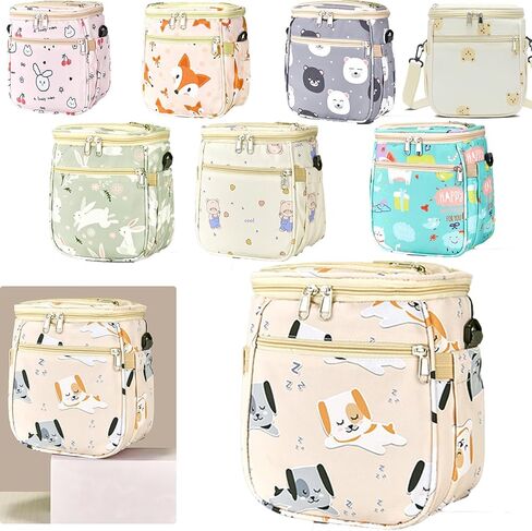 Kids Bicycle Basket - Beige Bear Bike Handlebar Bag Organizer, 8" x 5" Front Decoration Accessory for Girls & Boys in Saudi Arabia