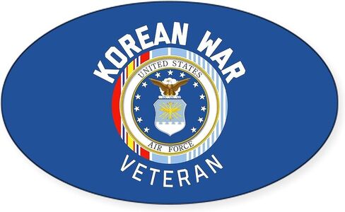 ملصق سيارة CafePress Air Force للمحاربين القدامى في الحرب الكورية البيضاوي in Kuwait
