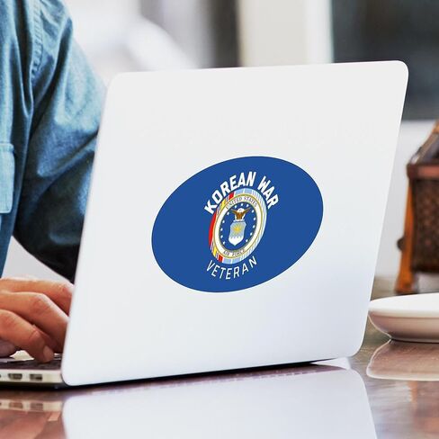 ملصق سيارة CafePress Air Force للمحاربين القدامى في الحرب الكورية البيضاوي in Kuwait