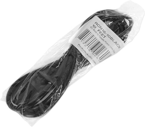 Rockville RCN16-10 10ft IEC ذكر إلى أنثى كابل وصلة الطاقة 16 AWG، بناء متين، مقاوم للتشابك، دعم سلسلة ديزي، لإضاءة المسرح وإعدادات DJ in Kuwait