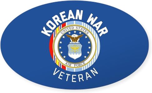 ملصق سيارة CafePress Air Force للمحاربين القدامى في الحرب الكورية البيضاوي in Saudi Arabia