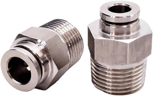 10 قطعة PC4-01، PC6-01، PC6-02، PC8-01، PC8-02، 304 موصل ذكر مستقيم من الفولاذ المقاوم للصدأ (PC8-02) in Kuwait