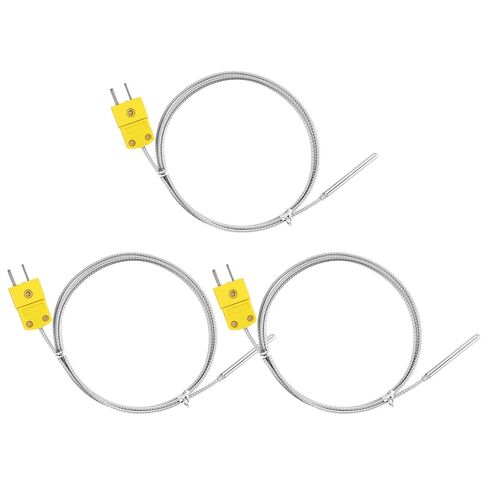 3 عبوات من المسبار الحراري من النوع K، مستشعر درجة حرارة مغلف بطول 1 متر مع طرف مؤرض (0 إلى 500 درجة مئوية)، لقياس درجة حرارة سطح المحرك، المحمل، طابعة ثلاثية الأبعاد، متوافق مع مقياس النوع K in Saudi Arabia