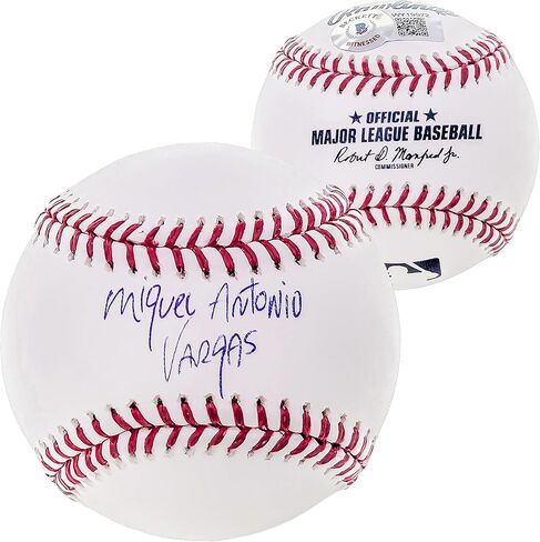 Miguel Vargas Autographed Official M.L.B Baseball Los Angeles Dodgers Full Name Beckett BAS Witness Stock #207563 in Saudi Arabia