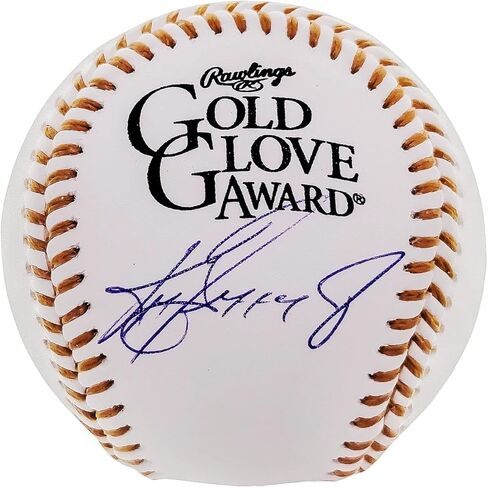 Ken Griffey Jr. Autographed Official Gold Glove Logo Baseball Mariners Beckett BAS QR in Saudi Arabia