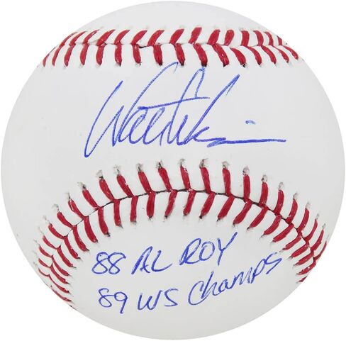 Walt Weiss Signed Authentic Official M.L.B Baseball w/88 AL ROY, 89 WS Champs - Schwartz Authenticated in Saudi Arabia