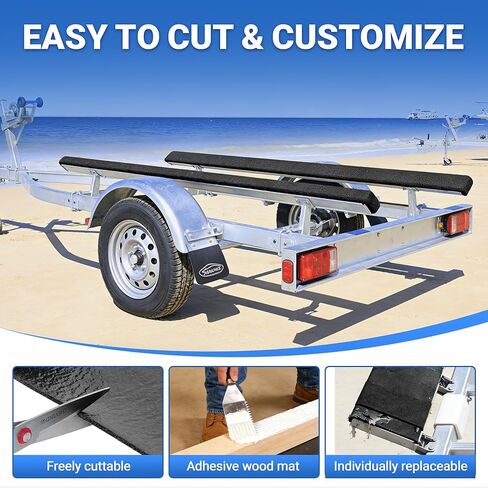 K-Musculo Boat Trailer Bunk Carpet - Boat Bunk Carpet, Marine-Grade Felt Surface + PVC Backing Boat Trailer Carpet, Easy to Cut & Waterproof, for Boat Lift Bunks, Runners and Trailer Bunk in Kuwait