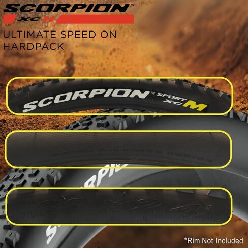 إطار Pirelli Scorpion Sport XC M 29 x 2.4 أسود قابل للطي للدراجات الجبلية - أداء للتضاريس المختلطة، خفيف الوزن ومتين للتضاريس المتنوعة. مع سلسلة مفاتيح بيريللي سكوربيون (عبوتين) in Saudi Arabia