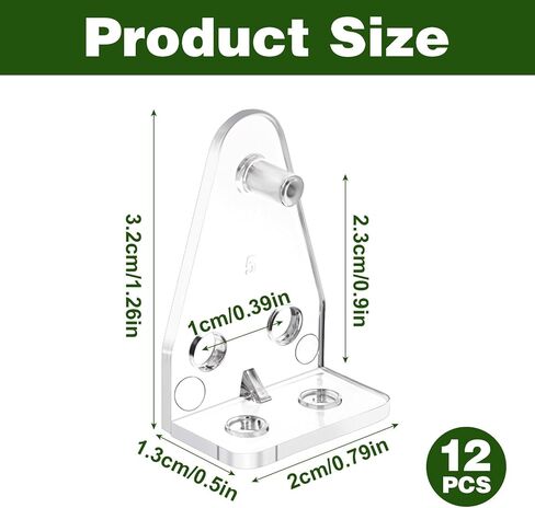 12 Pcs Blind Hold Down Brackets, 1 Inch Mini Blind Brackets with Screws Clear Plastic Blinds Holder Replacements for Horizontal Blinds Shades Windows Doors in Saudi Arabia