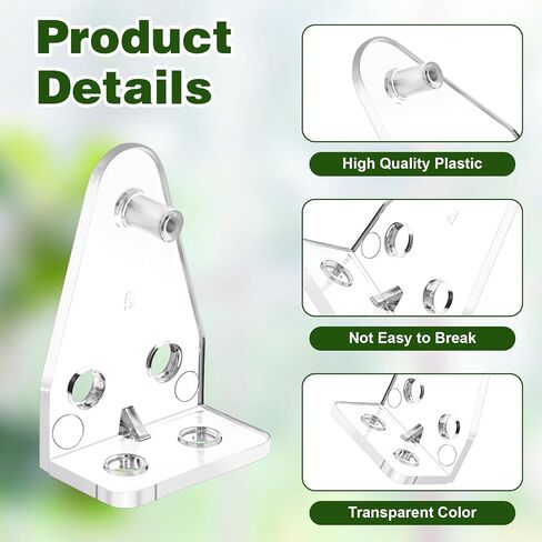 12 Pcs Blind Hold Down Brackets, 1 Inch Mini Blind Brackets with Screws Clear Plastic Blinds Holder Replacements for Horizontal Blinds Shades Windows Doors in Saudi Arabia