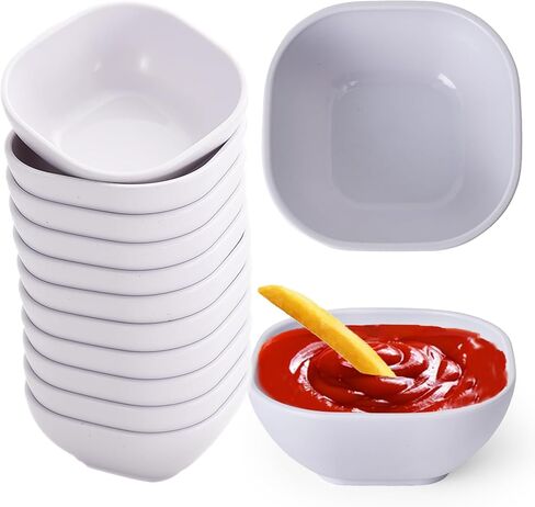 SHECIPIN 6 Pack Small Plastic Bowls 4.5 OZ Unbreakable Wheat Straw Dipping Bowls，plastic ramekins, Assorted Colors Dipping Sauce Cups, dip cups， Dessert, Ketchup in Saudi Arabia