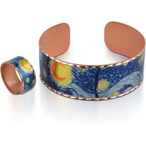 Moreni Copper Bracelet for Women with Wooden Gift Box – Art-Inspired Elegant & Timeless Handmade Jewelry Gift in Kuwait