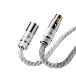 Pure Silver XLR Cable, Premium Balanced Interconnects for Studio Recording, HiFi Audio, DAC & Amplifier. Microphone Cord with Double Shielding Gold-Plated for Clear Sound Male to Female in Saudi Arabia