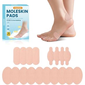 Moleskin Adhesive Pads & Blister Bandages for Feet – 18 Sheets, Soft Moleskin for Blisters & Blister Prevention, Mole Skin Padding for Shoes, Heels & Toes, Ideal for Walking, Running & Daily Wear in Kuwait