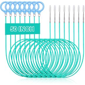 30 Pack 50 Inch Sink Snake Bulk Hair Drain Clog Remover Unbreakable Metal Drain Snake Hair Removal Tool Flexible & Long Unclogging Tool for Bathroom Sink Tub Shower in Kuwait