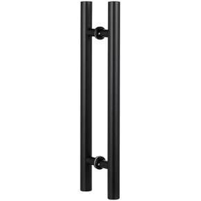 Modern Black Commercial Push Pull Glass Door Handles Double Sided Barn Door Pull Handle for Interior/Exterior Front Door 180X150cm in Saudi Arabia