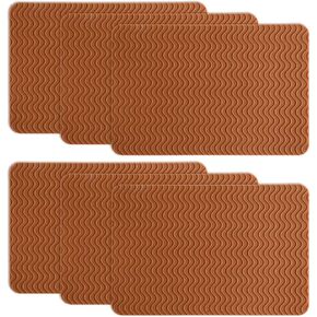Boot Heel Replacement, 6 Pcs 6×4 Inch Rubber Shoe Heel Repair Self Adhesive Shoe-Sole Protector Non-Slip Shoe Grips on Bottom of Shoes for High Heels Boots Flats (Brown) in Kuwait
