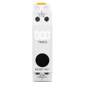 1 قطعة شاشة LED للسكك الحديدية Din SPD عداد الضربات 220 فولت 50/60 هرتز 0-999 مرة إلى LSC (أبيض غير شفاف) in Kuwait